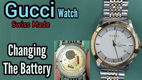 gucci gold plated watch battery|Gucci watch battery replacement guide.